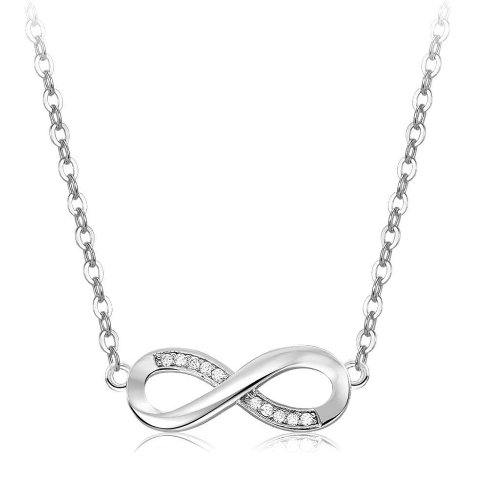 Infinity neckless white gold