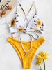 Bikini set sunflowers green