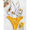 Bikini set sunflowers green